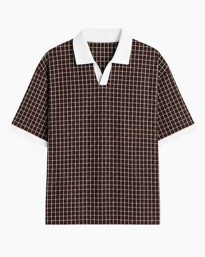 Relaxed Fit Checked Polo