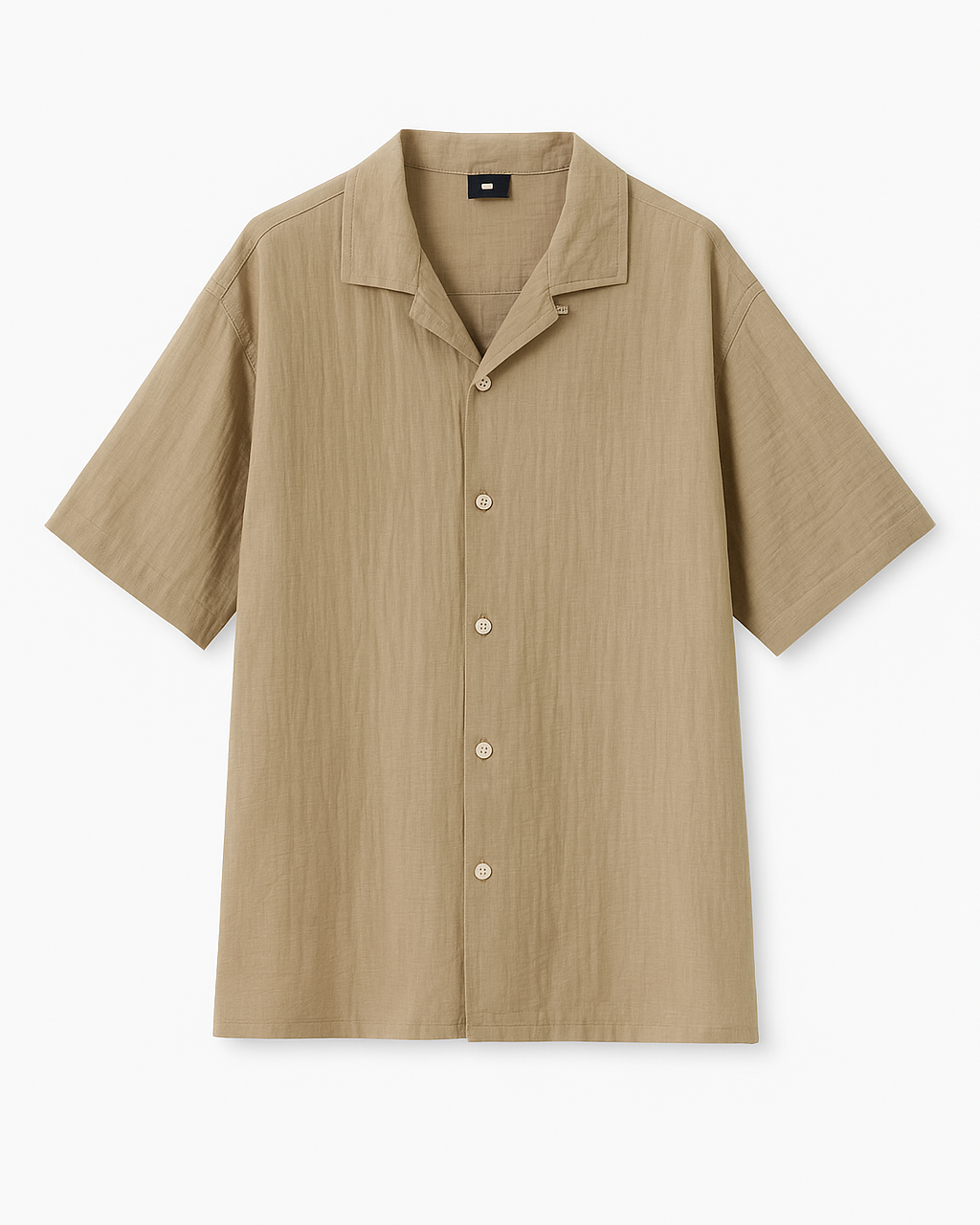Relaxed Fit Camp Collar Shirt