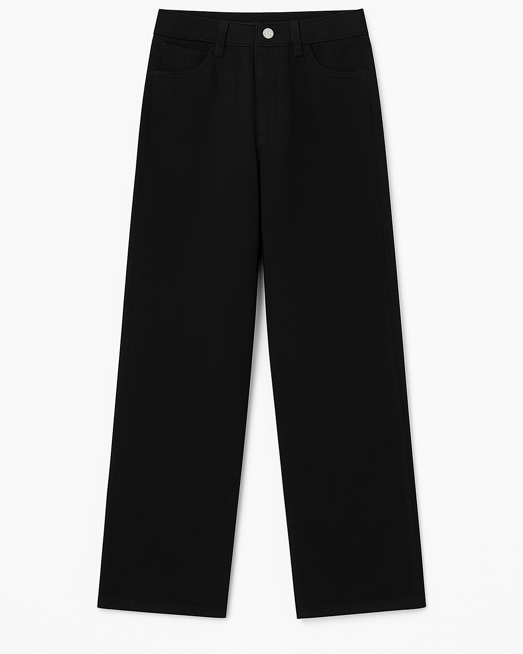 Straight Leg Washed Denim Jeans