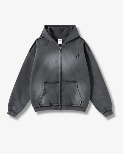 Thrashed Faded Zip Up