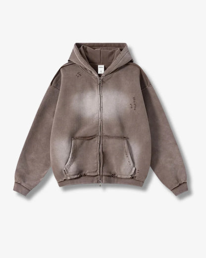 Thrashed Faded Zip Up