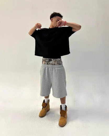 Layered Camo Shorts