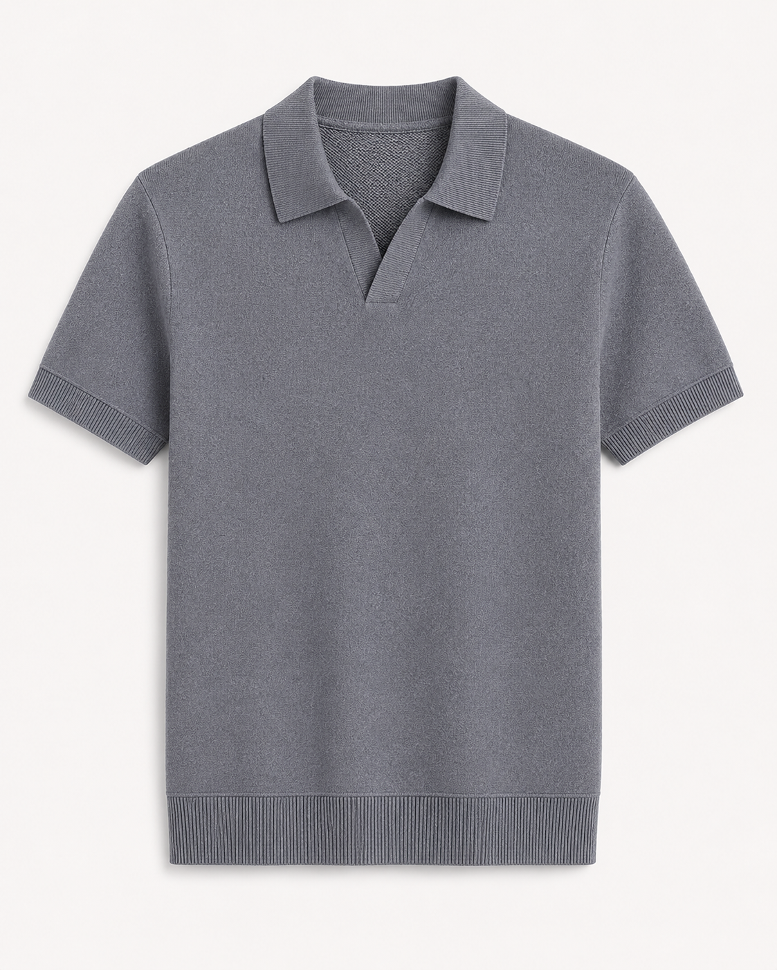Textured Knit Polo Shirt