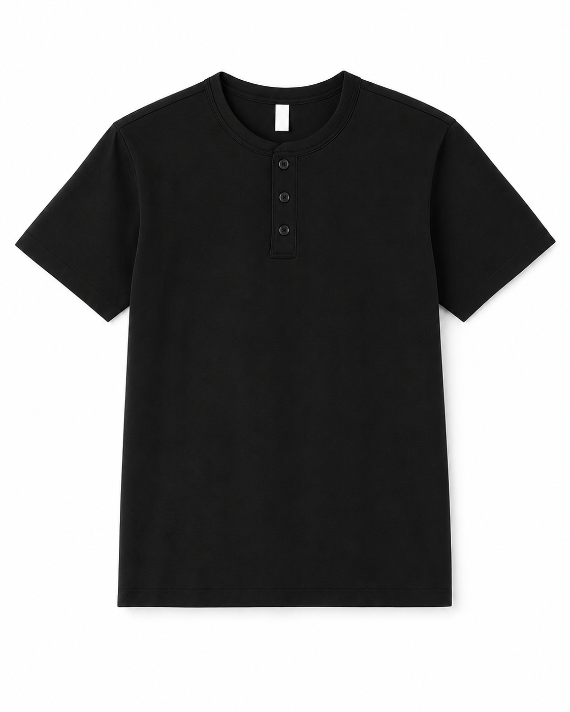 Relaxed Fit Linen Band Collar Shirt