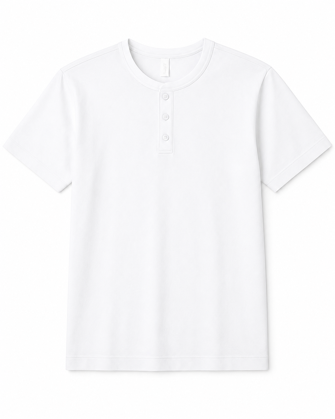 Relaxed Fit Linen Band Collar Shirt