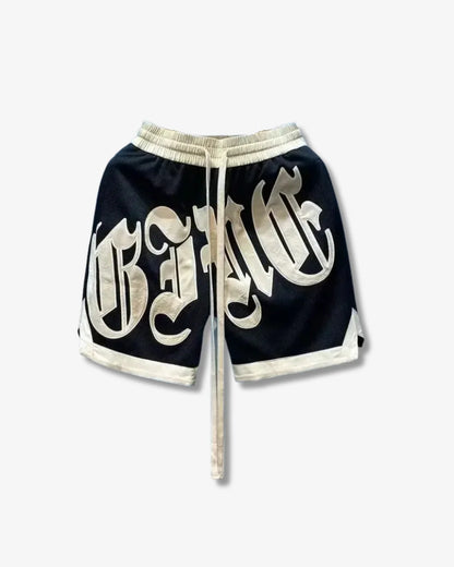 Obsidian Gothic Mesh Shorts