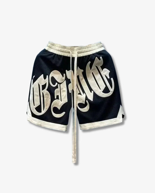 Obsidian Gothic Mesh Shorts
