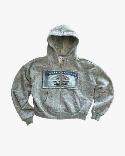 Social Security Zip Hoodie
