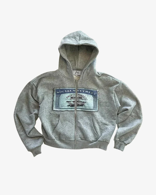 Social Security Zip Hoodie