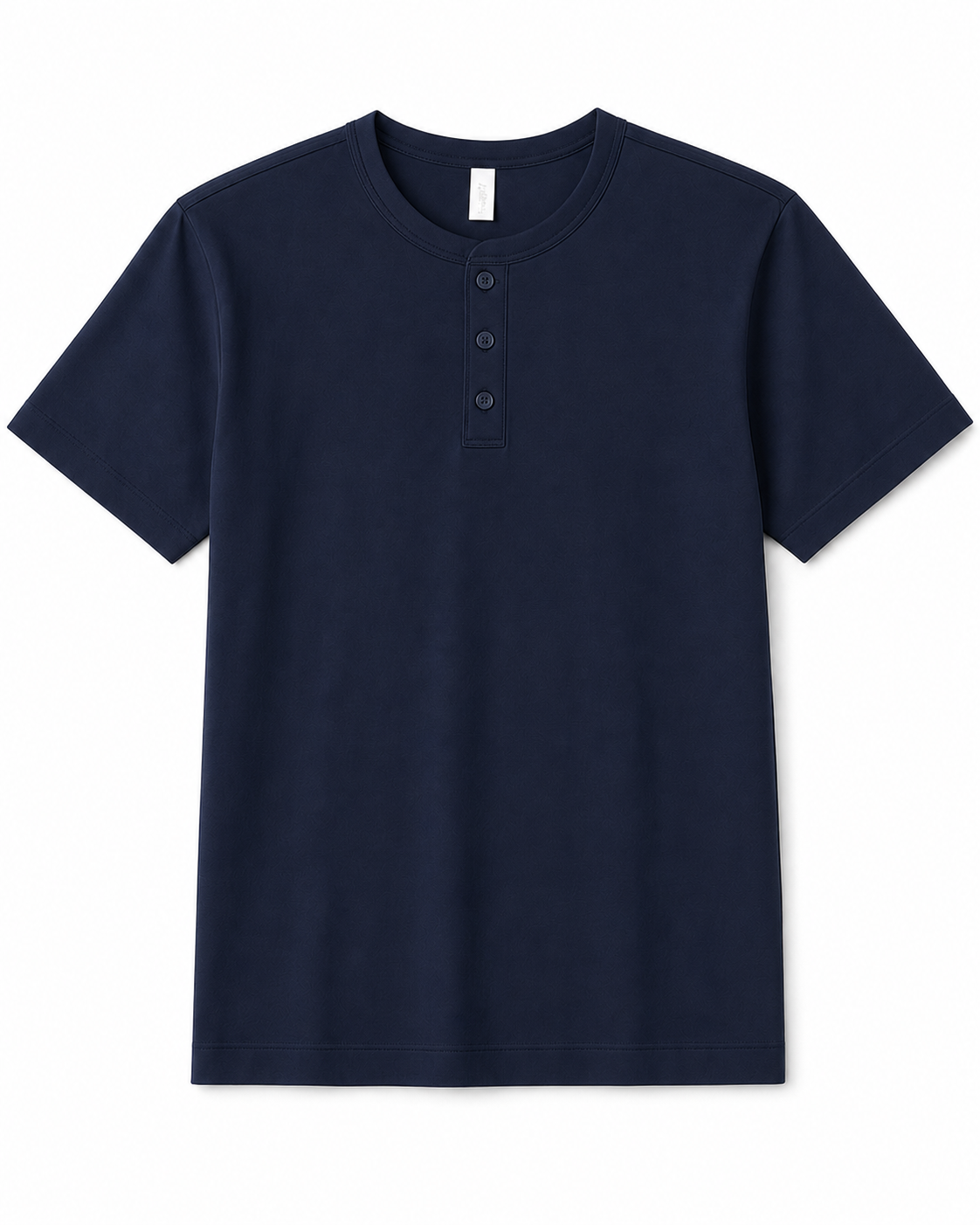 Relaxed Fit Linen Band Collar Shirt