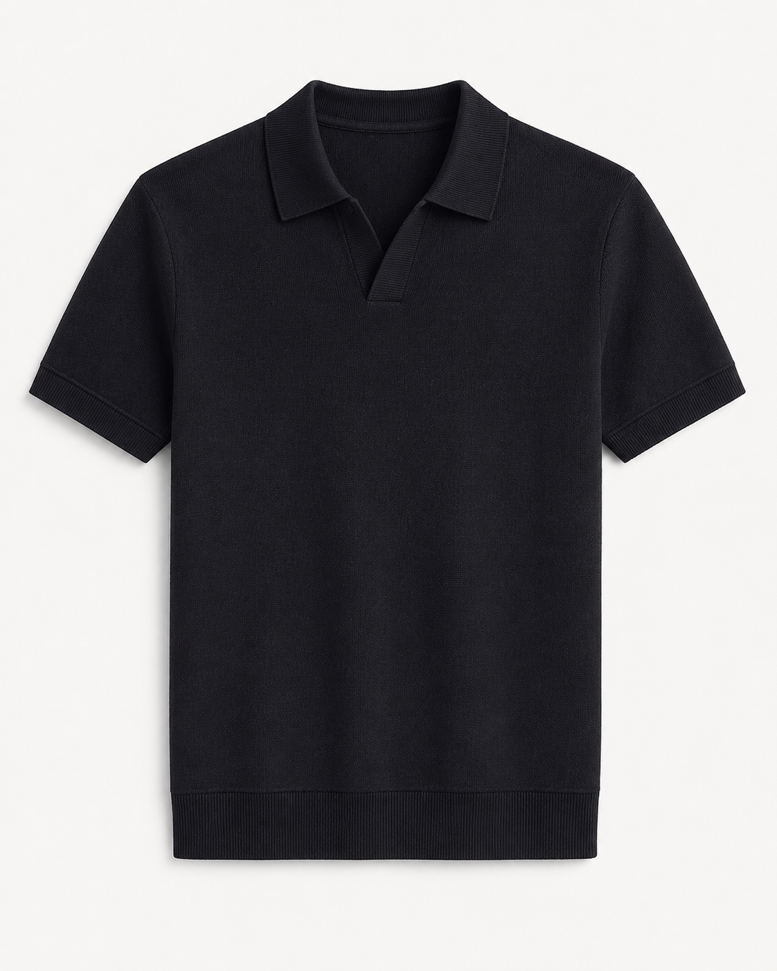 Textured Knit Polo Shirt