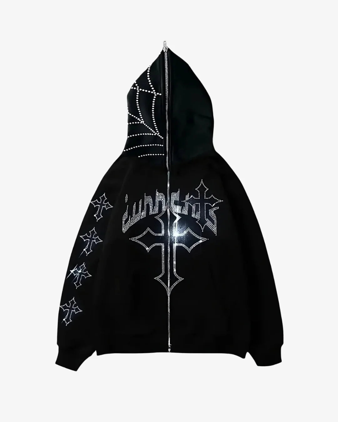 Midnight Cross Zip Hoodie