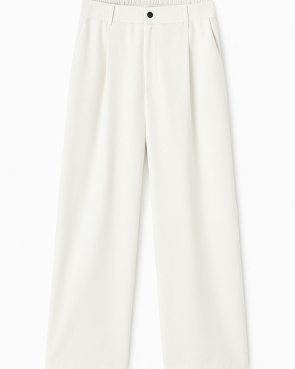 Wide Leg Pleated Trousers