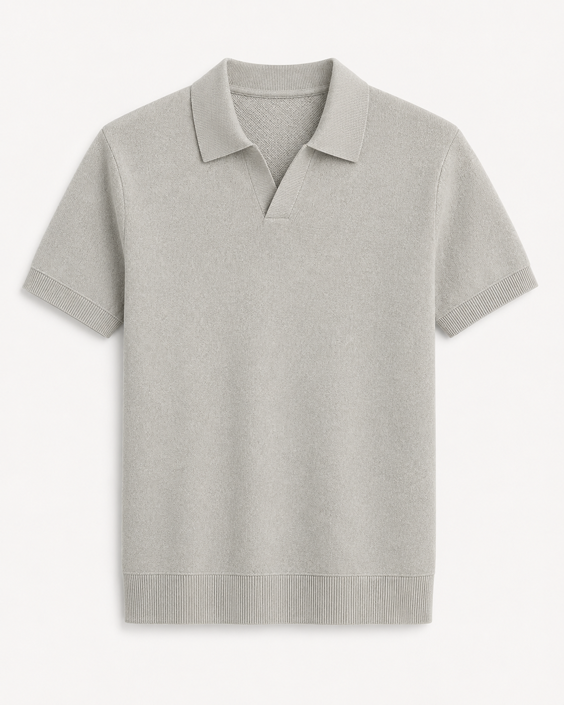 Textured Knit Polo Shirt