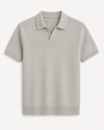 Textured Knit Polo Shirt