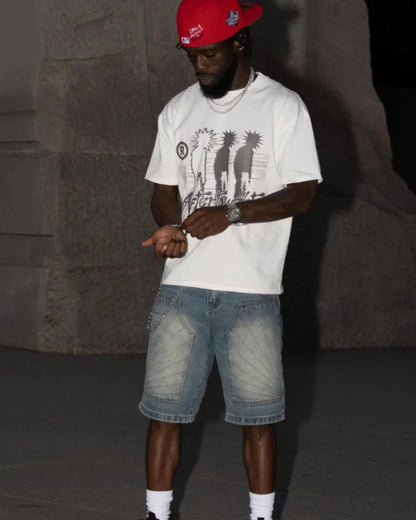 Radiant Panel Denim Shorts