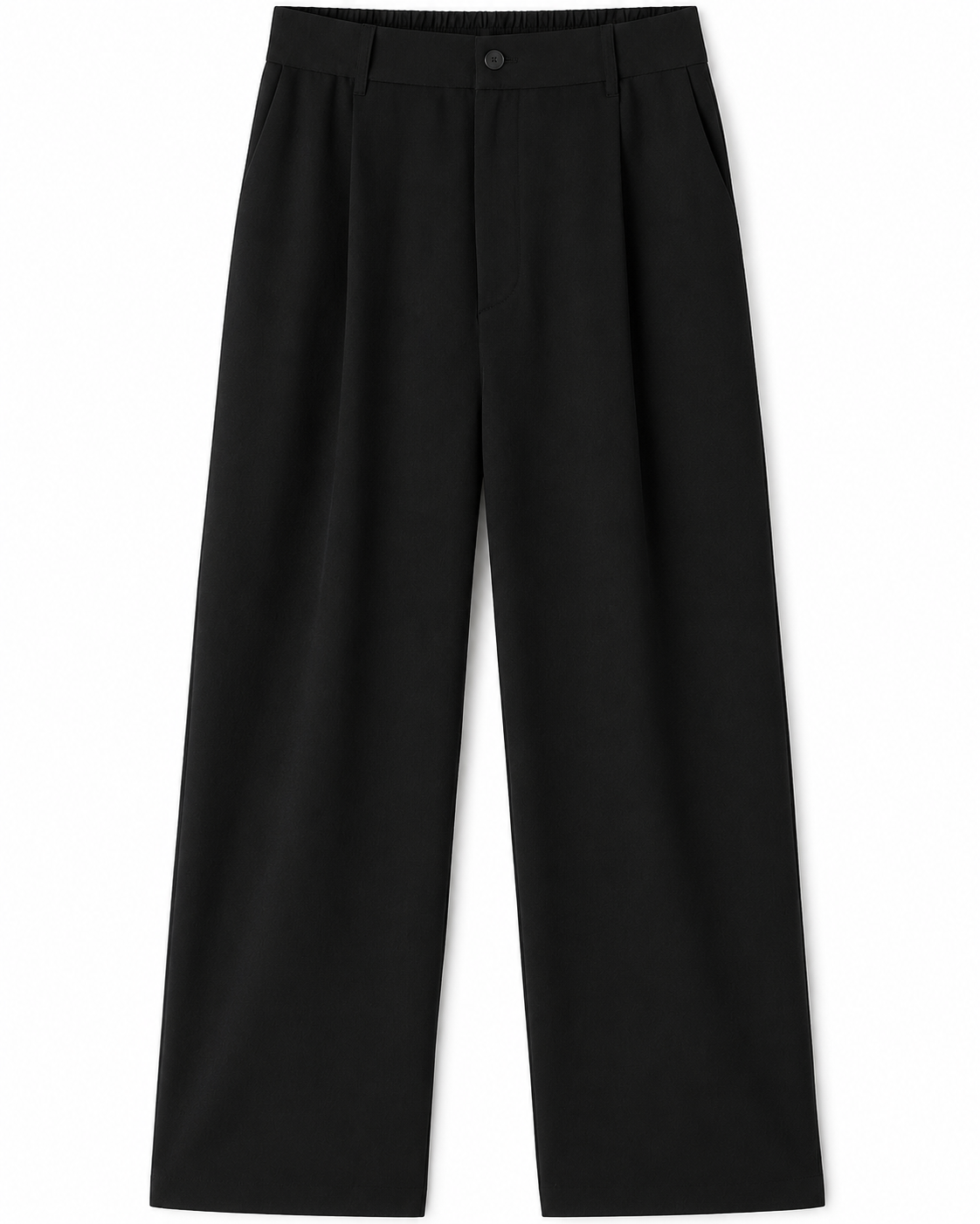 Wide Leg Pleated Trousers