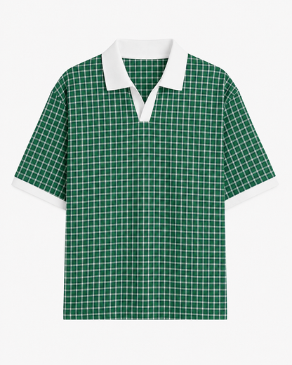 Relaxed Fit Checked Polo