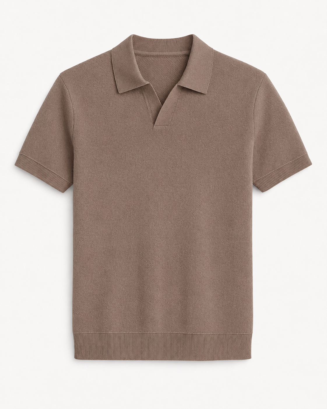 Textured Knit Polo Shirt